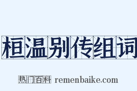 桓温别传组词是什么意思的图片